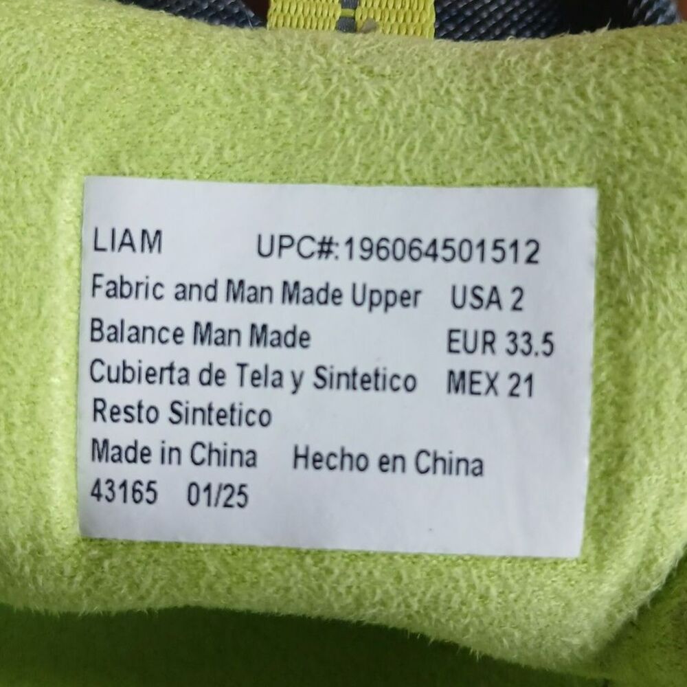 Eddie Bauer Liam Boys Size 2 Slip On Casual Shoes NWOT Gray & Green - Picture 6 of 6